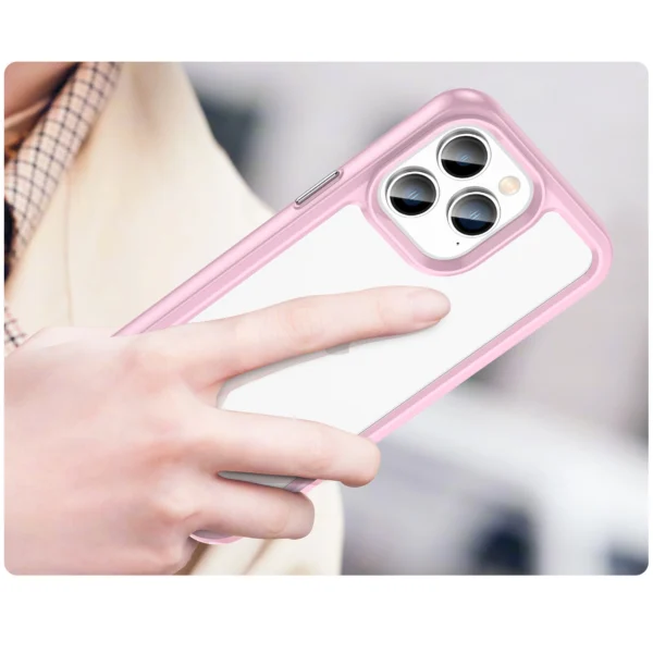 Outer Space Case iPhone 14 Pro hard cover with a gel frame pinkeng