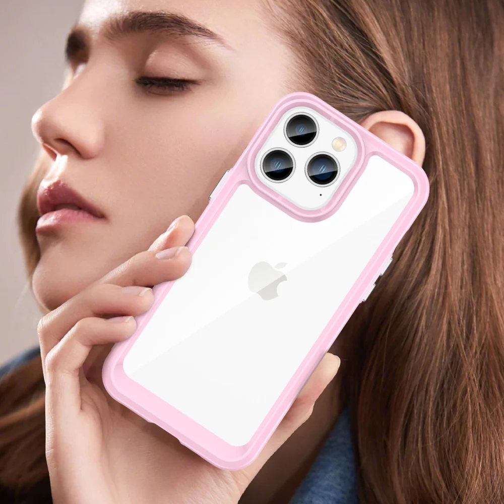 Outer Space Case iPhone 14 Pro hard cover with a gel frame pinkeng