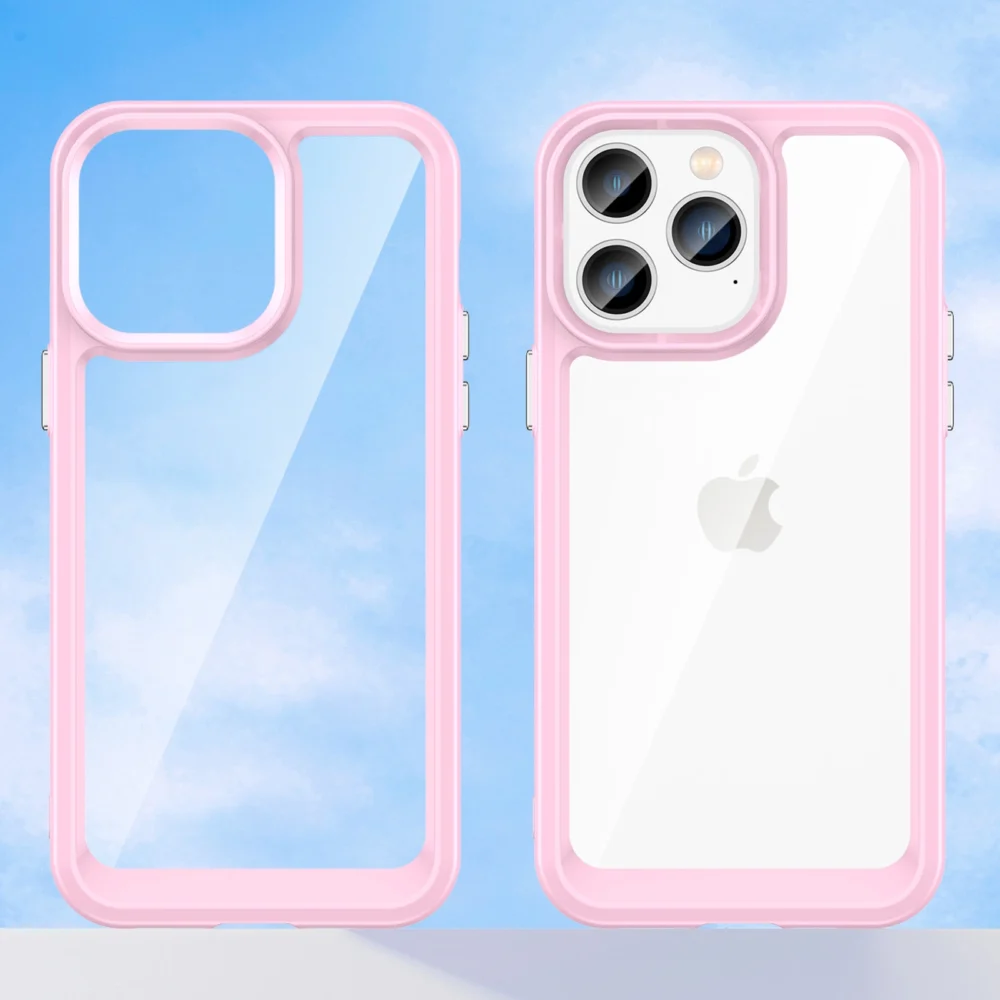 Outer Space Case iPhone 14 Pro hard cover with a gel frame pinkeng