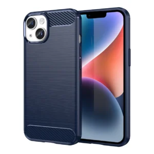 Carbon Case iPhone 14 case flexible gel back cover blueeng