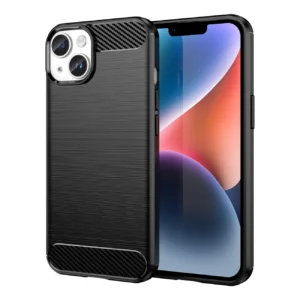 Carbon Case for iPhone 14 Plus flexible gel back cover blackeng