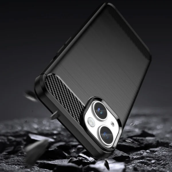 Carbon Case for iPhone 14 Plus flexible gel back cover blackeng
