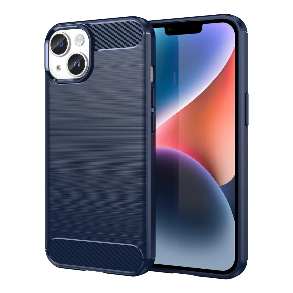 96589_1 Carbon Case for iPhone 14 Plus flexible gel back cover blueeng