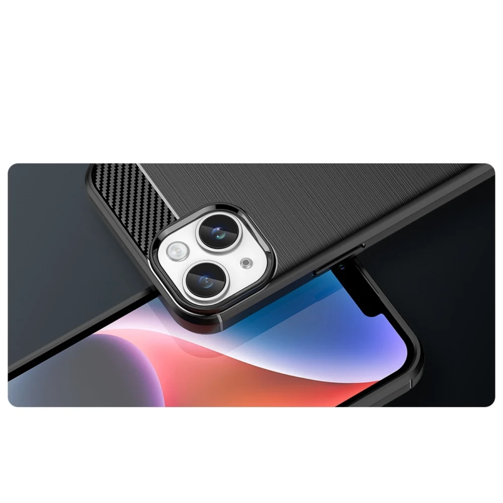 96589_9 Carbon Case for iPhone 14 Plus flexible gel back cover blueeng