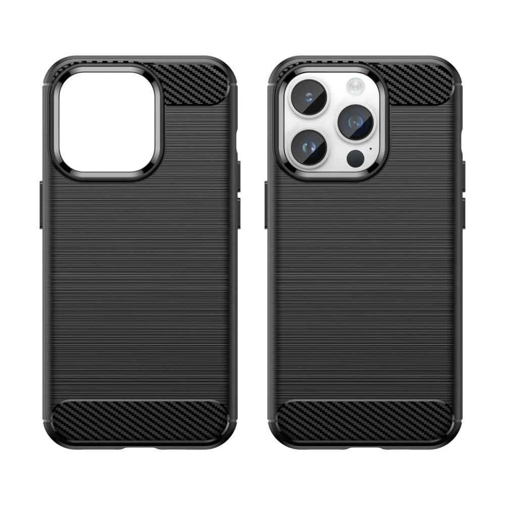 96590_8 Carbon Case iPhone 14 Pro flexible gel back cover blackeng