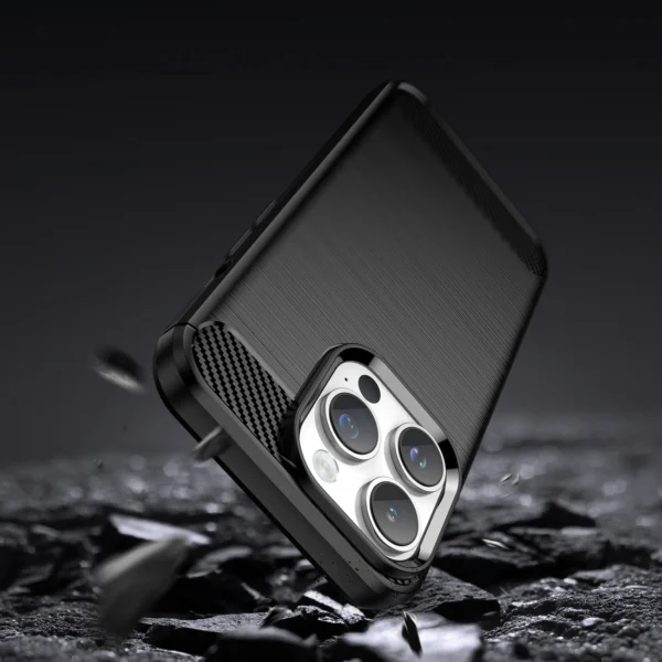 Carbon Case iPhone 14 Pro Max flexible gel back cover blackeng