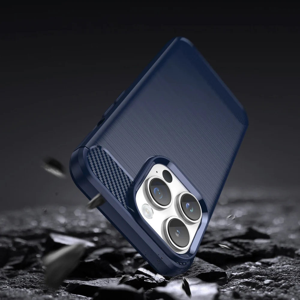 96593_3 Carbon Case for iPhone 14 Pro Max flexible gel back cover blueeng