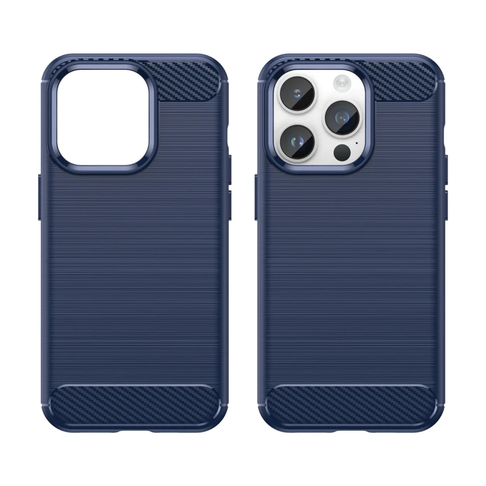96593_8 Carbon Case for iPhone 14 Pro Max flexible gel back cover blueeng