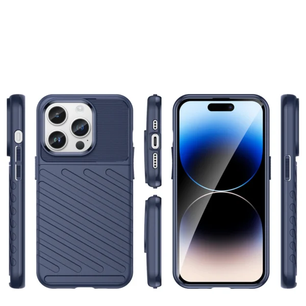 Thunder Case iPhone 14 Pro Max blue armored caseeng