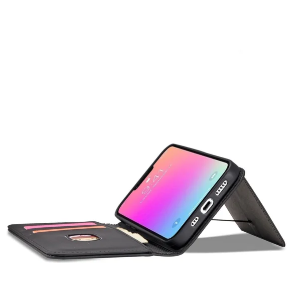 Magnet Card Case case for iPhone 14 Plus flip cover wallet stand blackeng