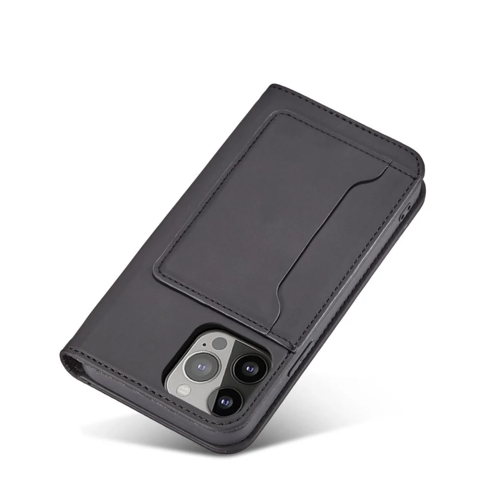Magnet Card Case case for iPhone 14 Plus flip cover wallet stand blackeng