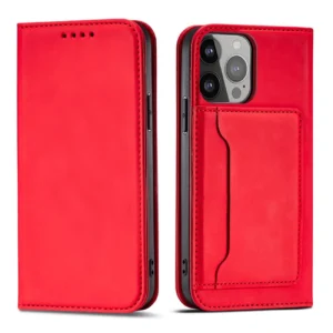 Magnet Card Case case for iPhone 14 Pro flip cover wallet stand redeng