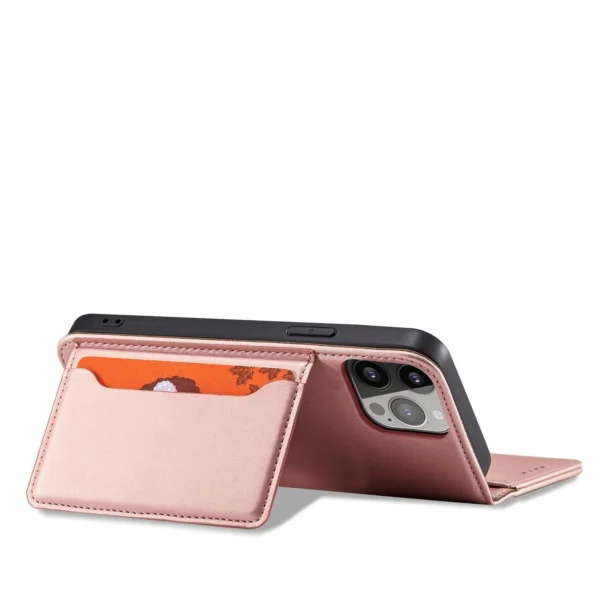 Magnet Card Case case for iPhone 14 Pro flip cover wallet stand pinkeng