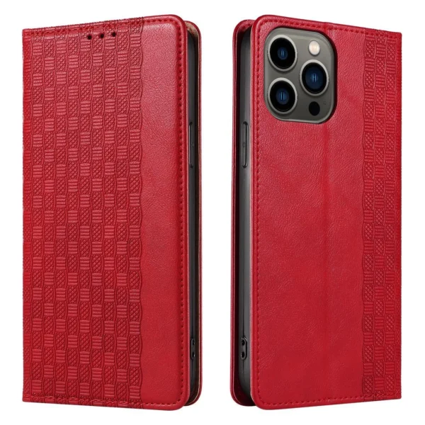 Magnet Strap Case Case for iPhone 14 Pro Max Flip Wallet Mini Lanyard Stand Redeng