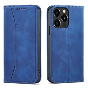Magnet Fancy Case case for iPhone 14 flip cover wallet stand blueeng