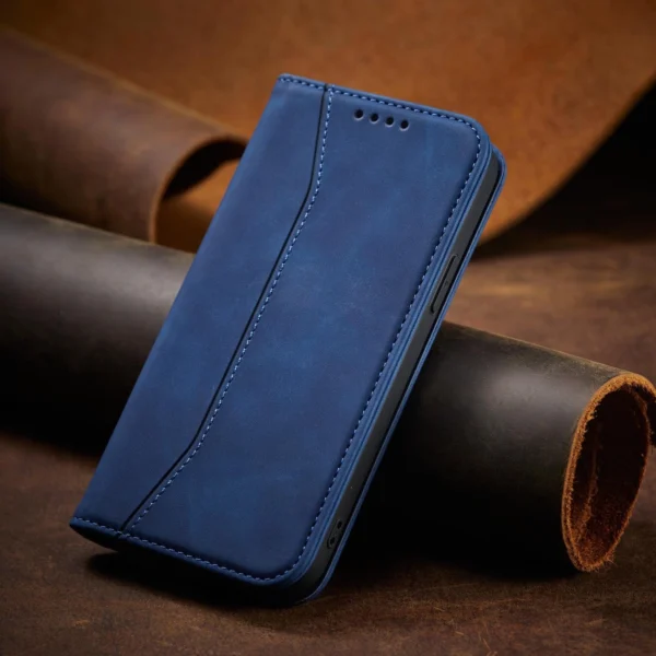 Magnet Fancy Case case for iPhone 14 flip cover wallet stand blueeng