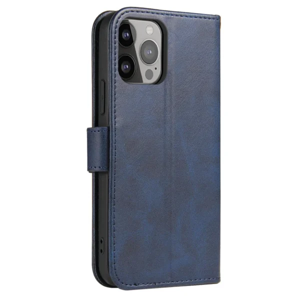 Magnet Case elegant case cover with a flap and stand function iPhone 14 blueeng