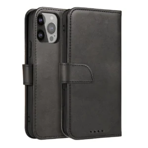Magnet Case elegant case cover case with a flip and stand function for iPhone 14 Pro Max blackeng