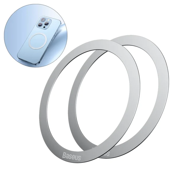 Baseus Halo Series magnetic ring (2 pcs/package) silver (PCCH000012)eng