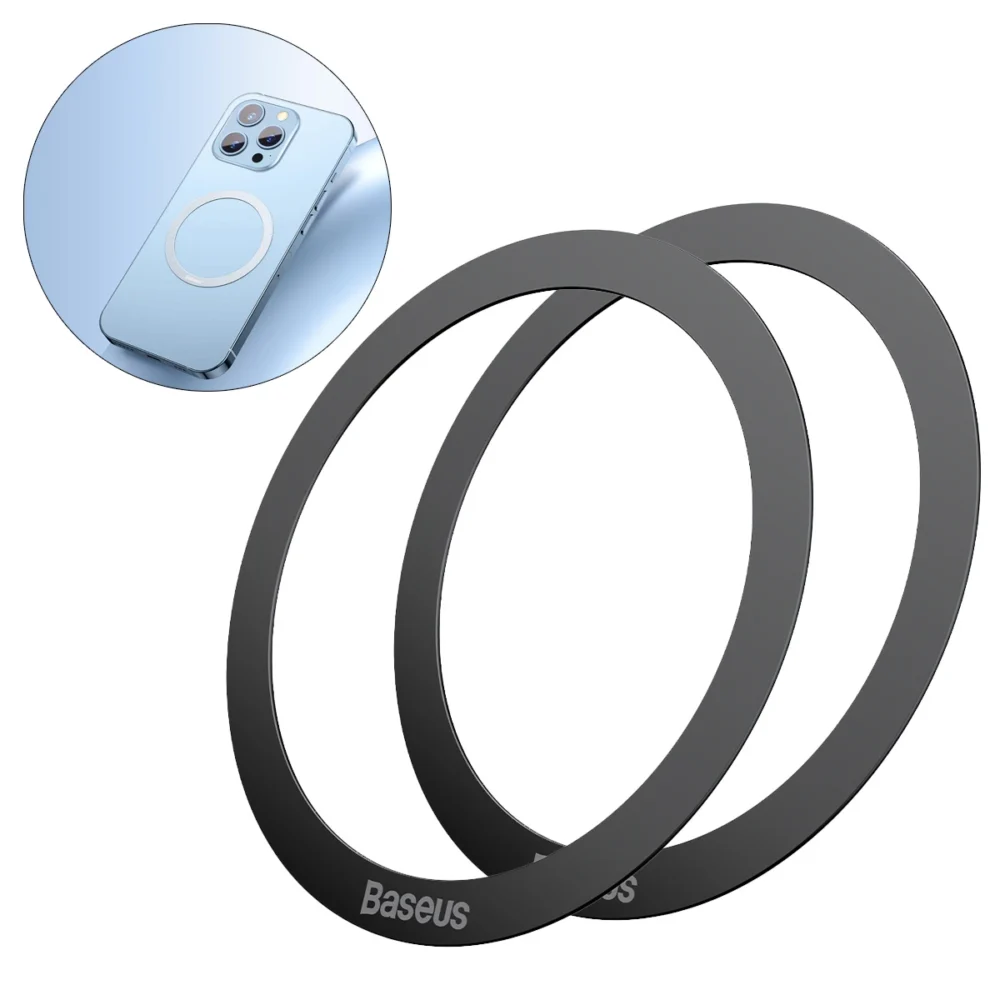 Baseus Halo Series magnetic ring (2 pcs/package) black (PCCH000001)eng