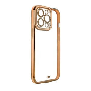 Fashion Case for iPhone 12 Pro Gold Frame Gel Cover Goldeng