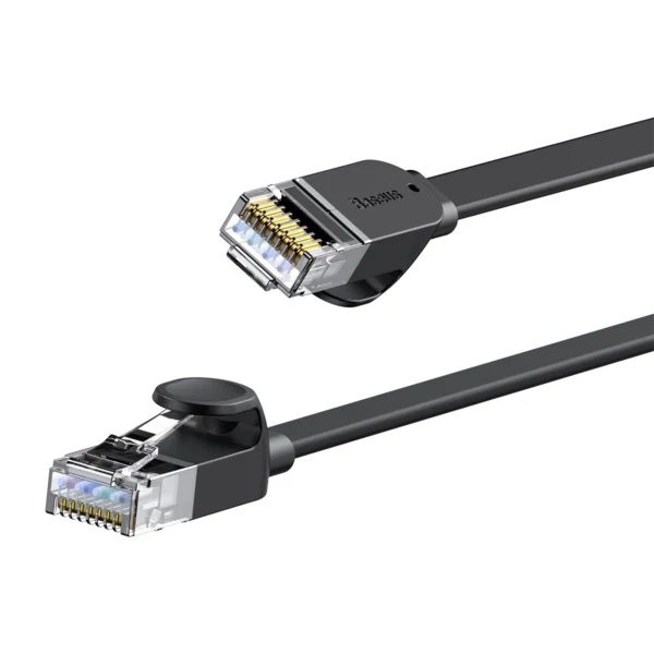 Baseus high Speed Six types of RJ45 Gigabit network cable (flat cable)15m Blackeng