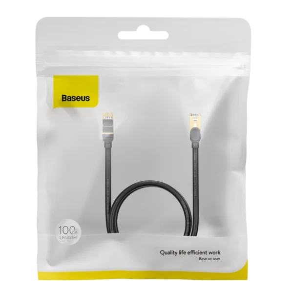 Baseus Speed Seven High Speed RJ45 Network Cable 10Gbps 1m Black (WKJS010101)eng