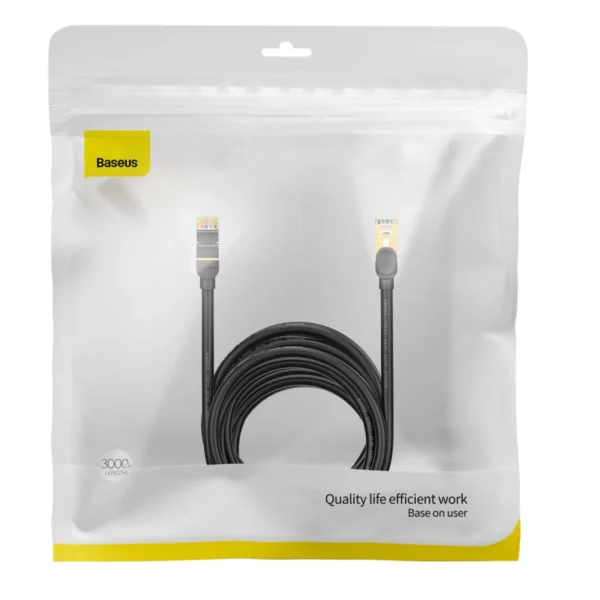 Baseus Speed Seven High Speed Network Cable RJ45 10Gbps 30m Black (WKJS011001)eng