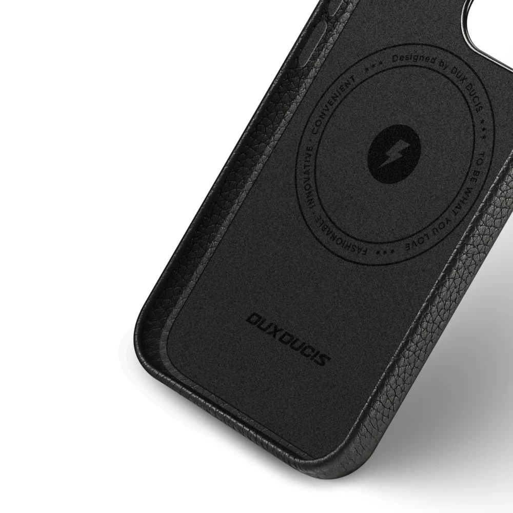 Dux Ducis Roma leather case for iPhone 13 Pro Max elegant genuine leather black caseeng