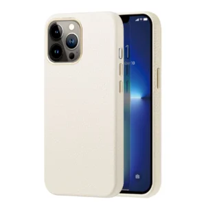 Dux Ducis Roma leather case for iPhone 13 Pro Max elegant genuine leather case whiteeng