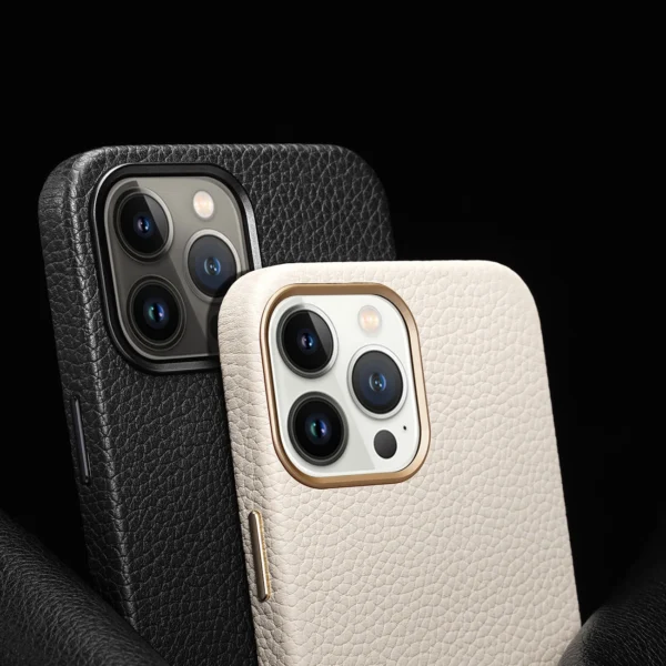 Dux Ducis Roma leather case for iPhone 13 Pro Max elegant genuine leather case whiteeng