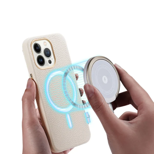 Dux Ducis Roma leather case for iPhone 13 Pro Max elegant genuine leather case whiteeng