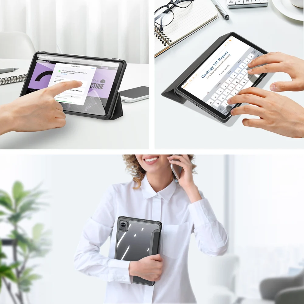 Dux Ducis Toby Armored Flip Smart Case for Realme Pad Mini blackeng