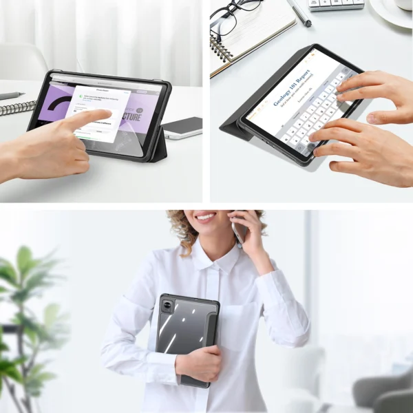 Dux Ducis Toby Armored Flip Smart Case for Realme Pad Mini blackeng