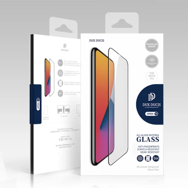 Dux Ducis 10D Tempered Glass 9H full screen tempered glass with frame Motorola Moto E32 black (case friendly)eng