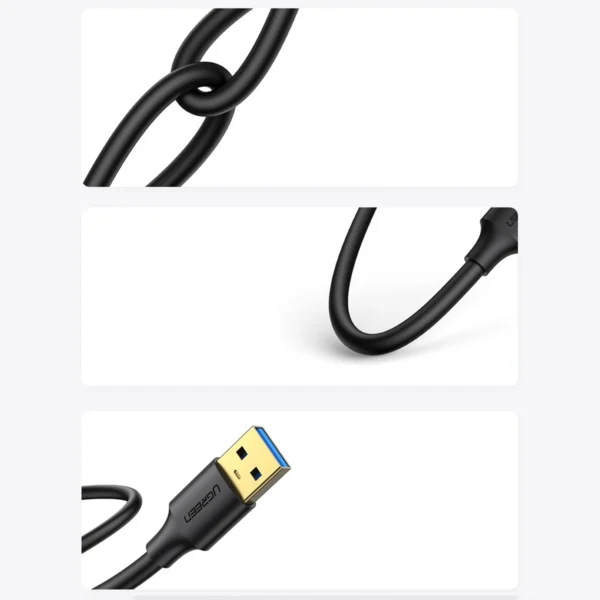 Ugreen US128 90576 USB-A 3.0 / USB-A 3.0 5Gb/s cable 3m - blackeng