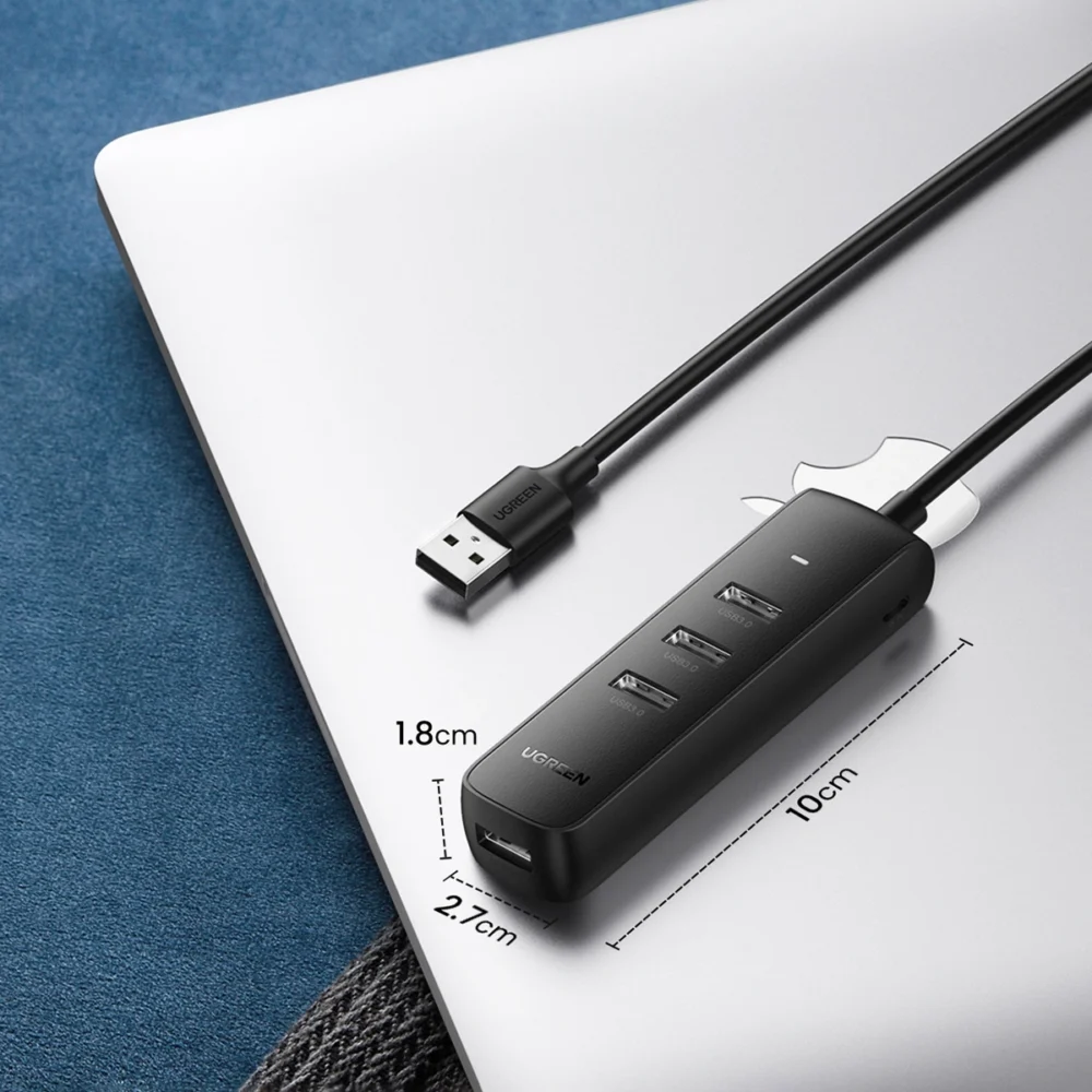 Ugreen HUB USB Type A splitter - 4x USB 3.2 Gen 1 black (CM416 80657)eng