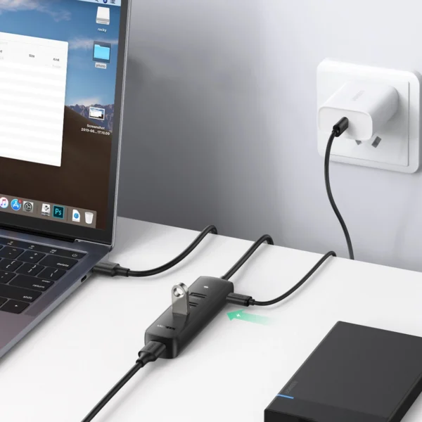 Ugreen HUB USB Type A splitter - 4x USB 3.2 Gen 1 black (CM416 80657)eng
