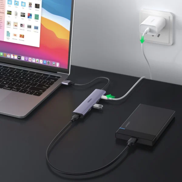 Ugreen USB HUB splitter - 4x USB 3.0 gray (CM473 20805)eng