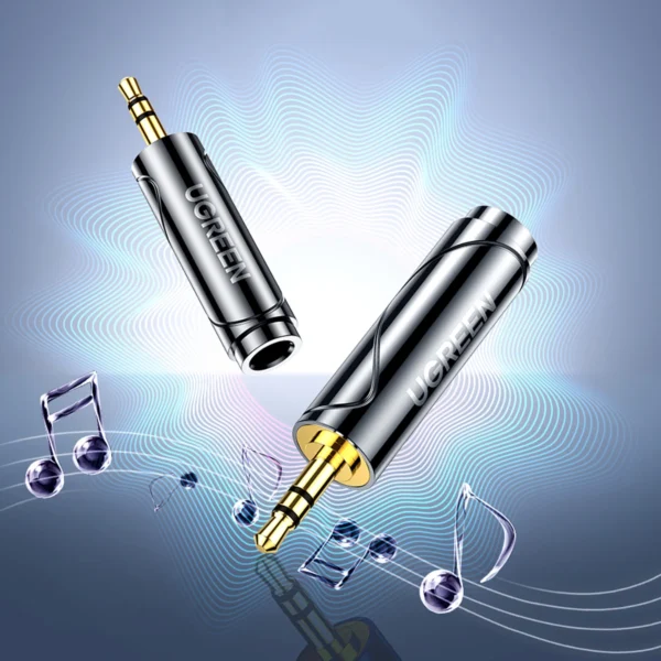 Ugreen adapter 3.5mm audio adapter (male) to 6.35mm mini jack (female) gray (AV168)eng