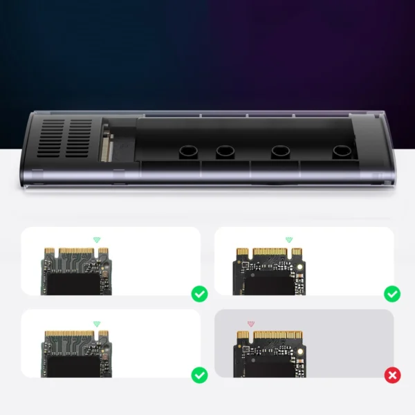 Ugreen CM400 90264 caddy for M.2 SSD with USB-C 3.2 port - grayeng