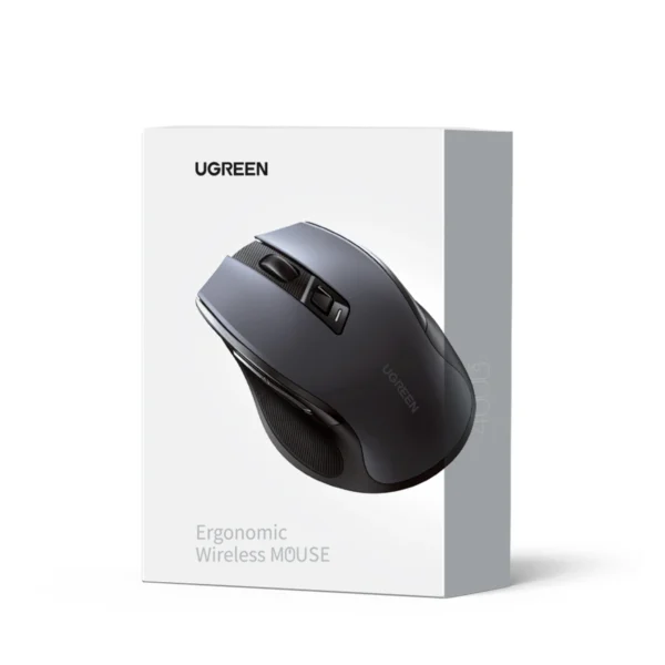 Ugreen MU006 Wireless USB 2.4GHz 4000 DPI Optical Mouse - Blackeng