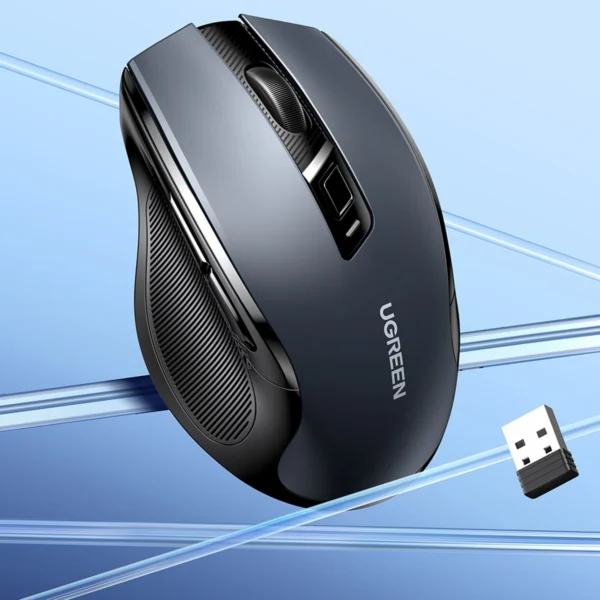 Ugreen MU006 Wireless USB 2.4GHz 4000 DPI Optical Mouse - Blackeng