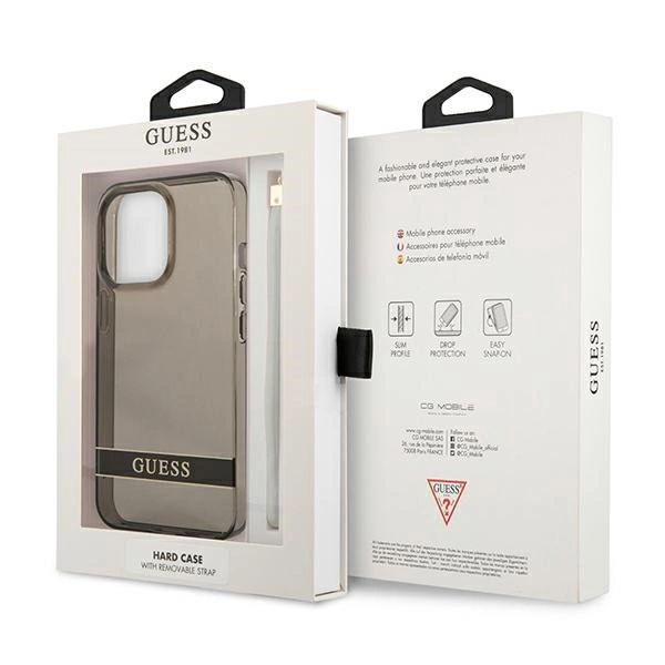 Guess GUHCP13LHTSGSK iPhone 13 Pro / 13 6.1" black/black hardcase Translucent Stapeng