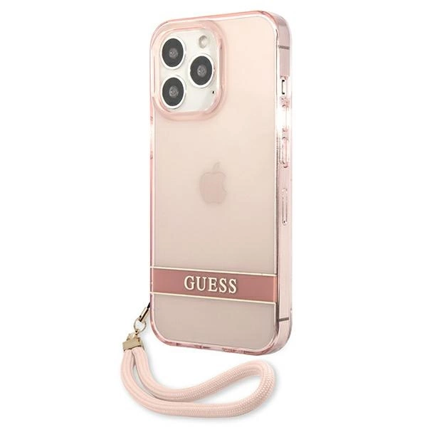 Guess Translucent Strap Case for iPhone 13 Pro / 13 6.1" - Pinkeng