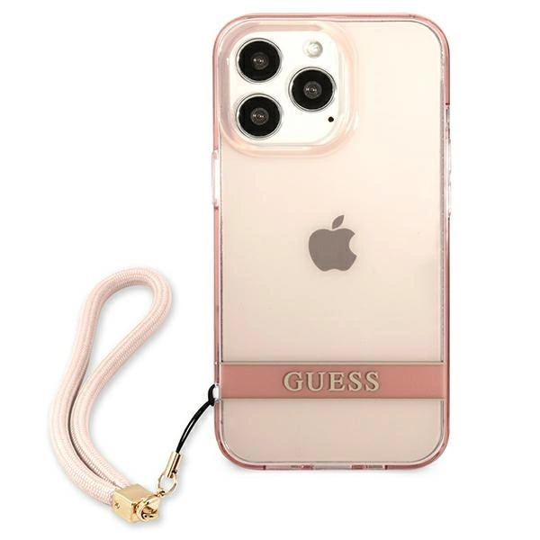 Guess Translucent Strap Case for iPhone 13 Pro / 13 6.1" - Pinkeng
