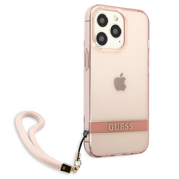 Guess Translucent Strap Case for iPhone 13 Pro / 13 6.1" - Pinkeng