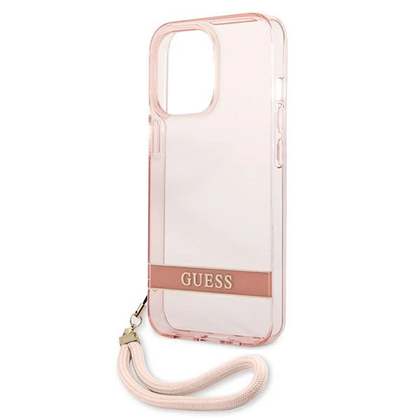 Guess Translucent Strap Case for iPhone 13 Pro / 13 6.1" - Pinkeng