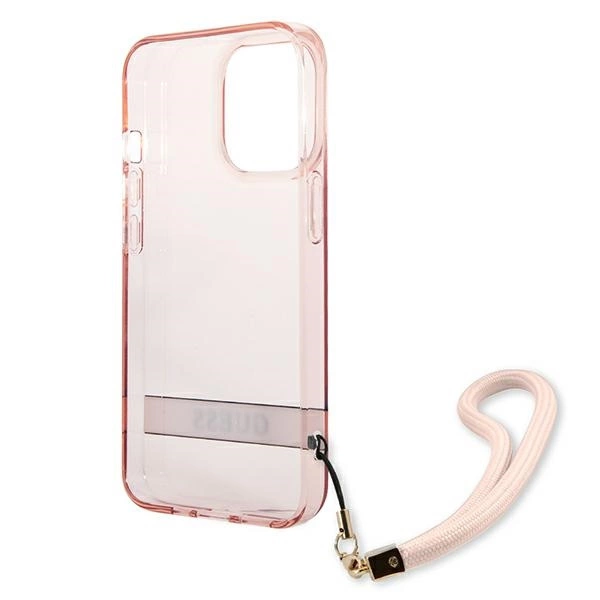 Guess Translucent Strap Case for iPhone 13 Pro / 13 6.1" - Pinkeng