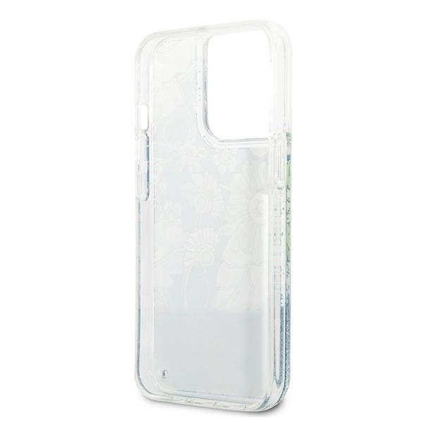 Guess GUHCP13XLFLSN iPhone 13 Pro Max 6.7" green/green hardcase Flower Liquid Glittereng